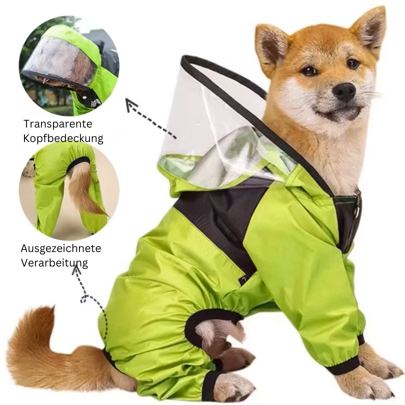 Modische Regenjacke für Hunde