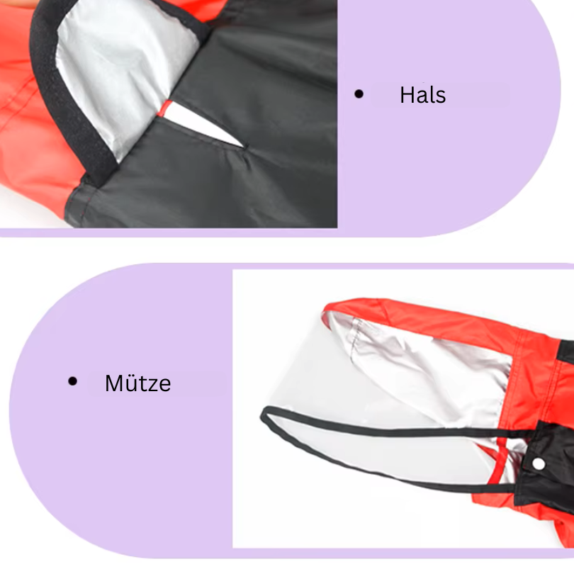 Modische Regenjacke für Hunde