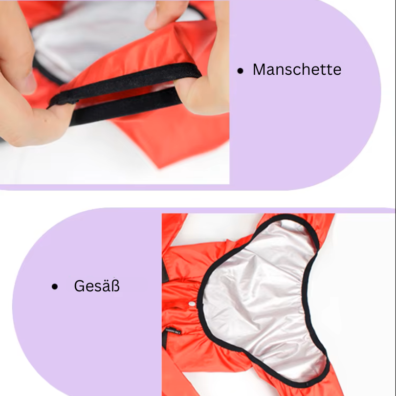 Modische Regenjacke für Hunde