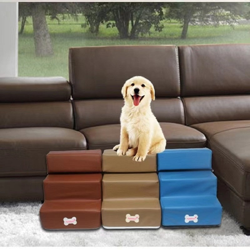 Hunde-Klettertreppe mit Bezug aus PU