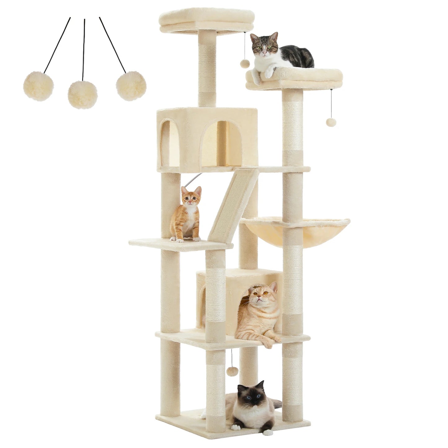 Mehrstöckiger Luxus Kletterturm für Hauskatzen