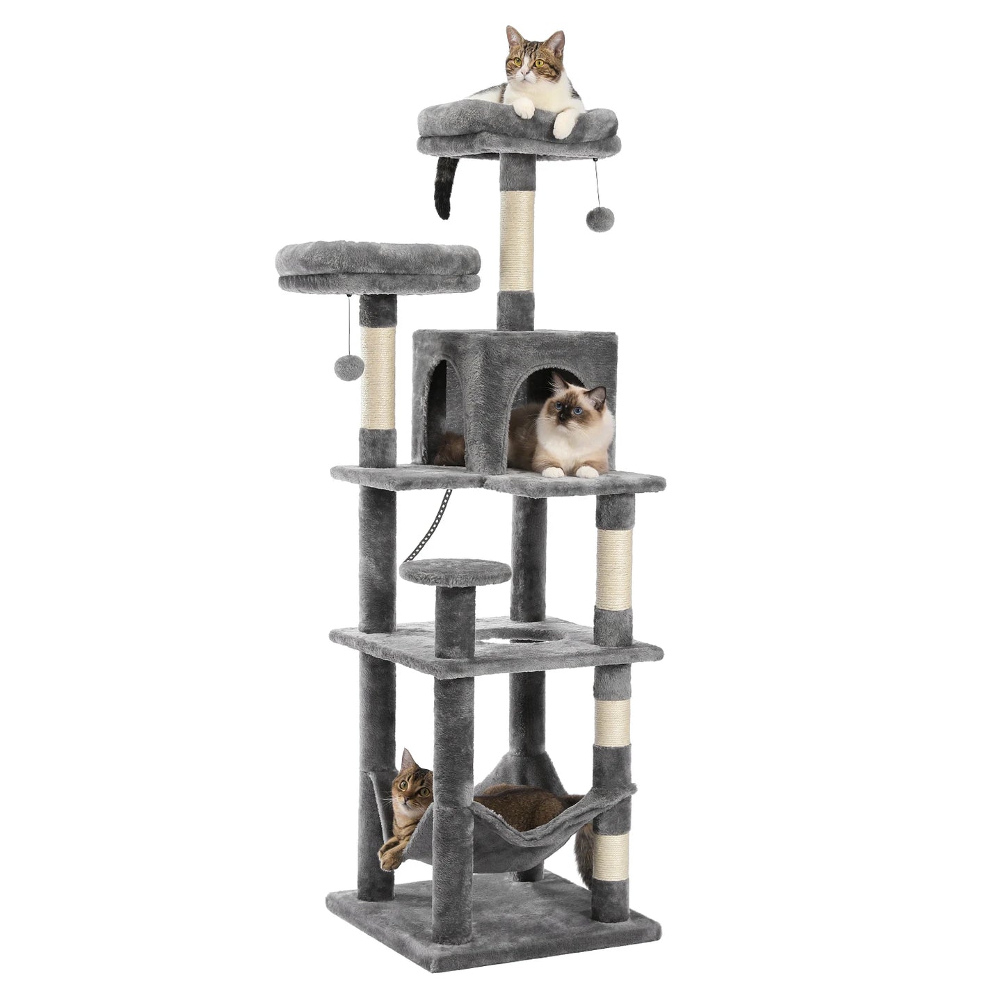 Mehrstöckiger Luxus Kletterturm für Hauskatzen