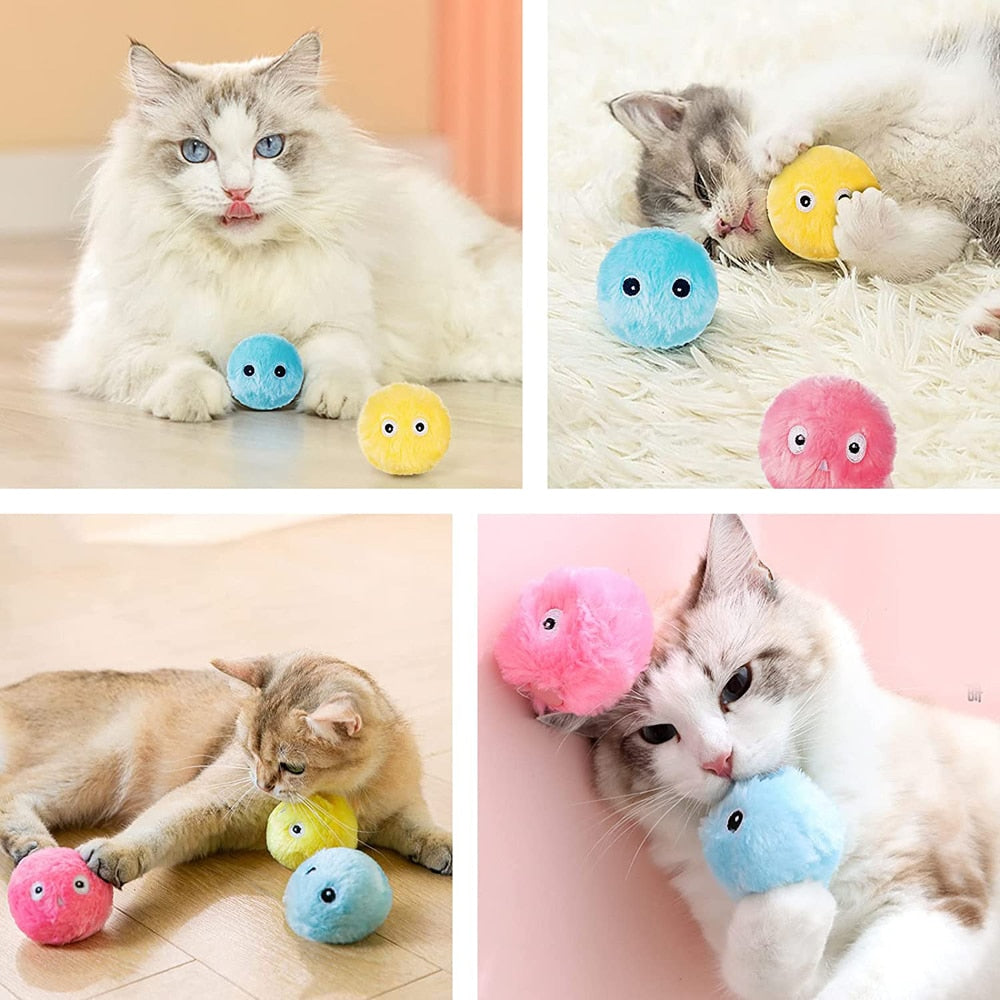 Flauschiger Spielzeugball für Katzen