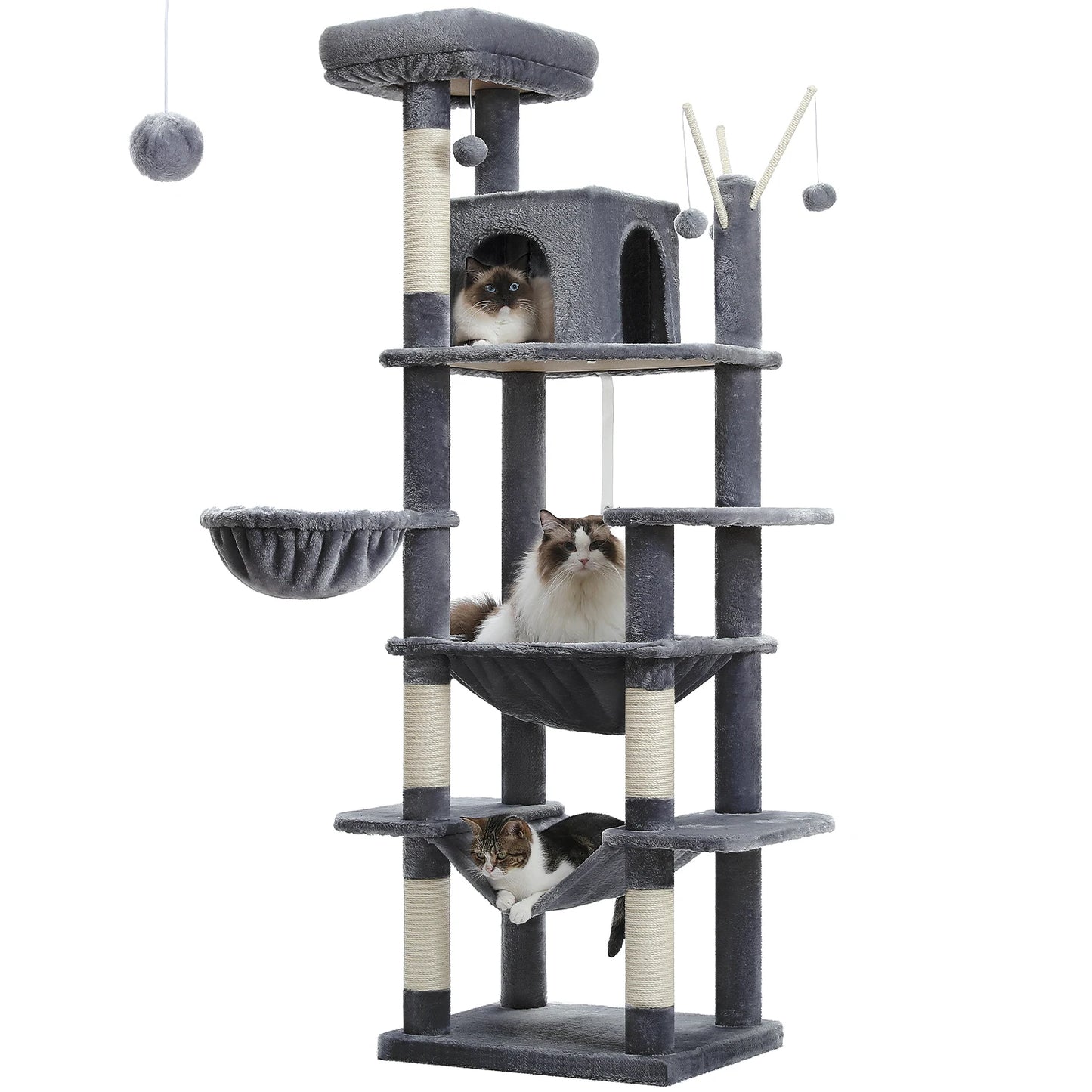 Mehrstöckiger Luxus Kletterturm für Hauskatzen