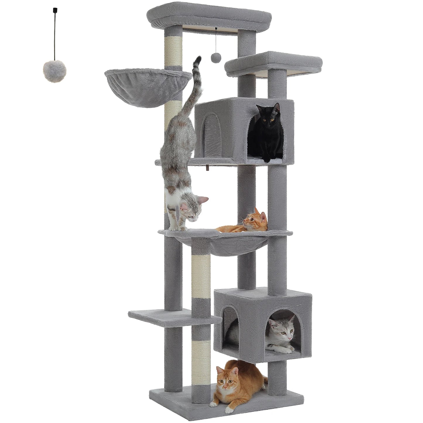 Mehrstöckiger Luxus Kletterturm für Hauskatzen