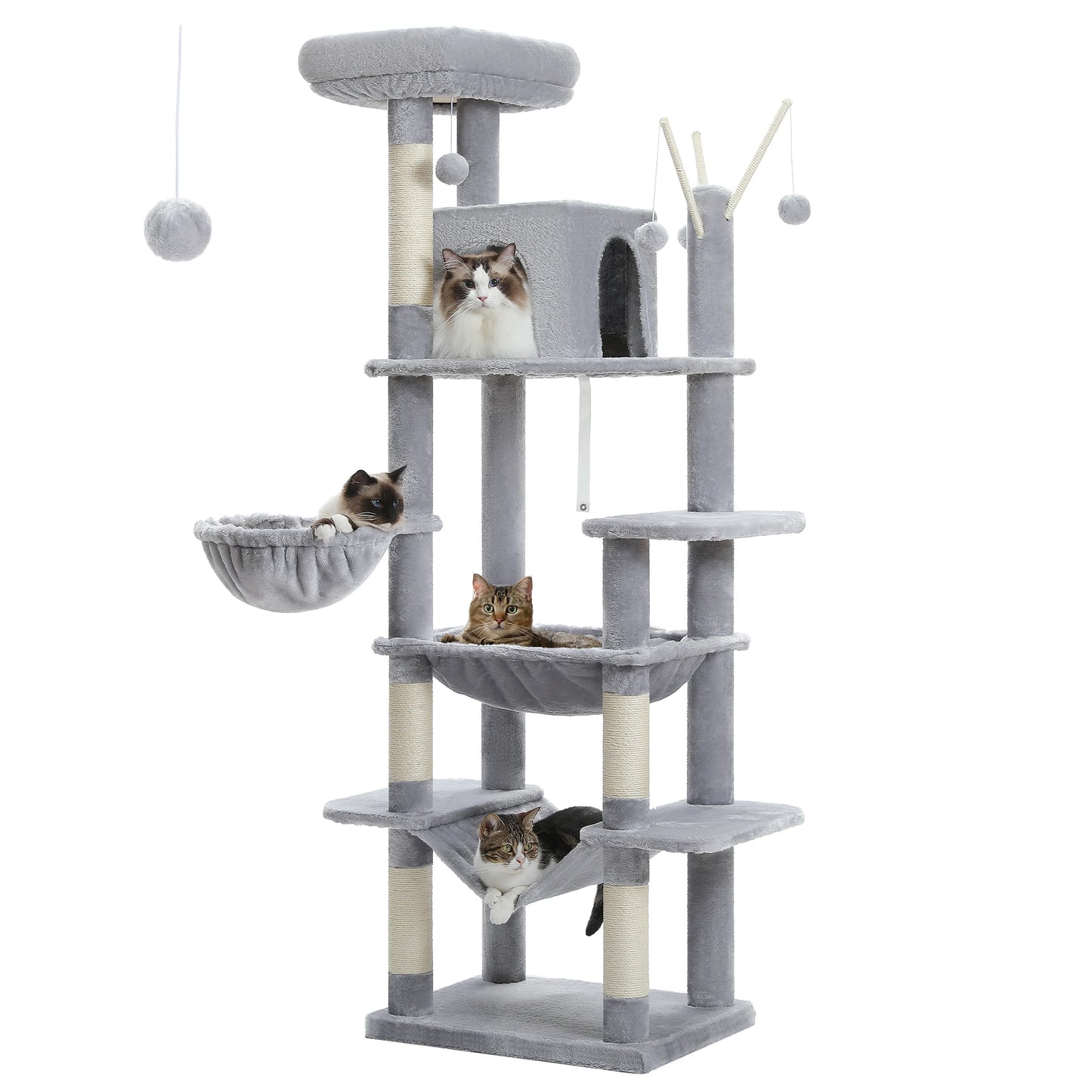 Mehrstöckiger Luxus Kletterturm für Hauskatzen
