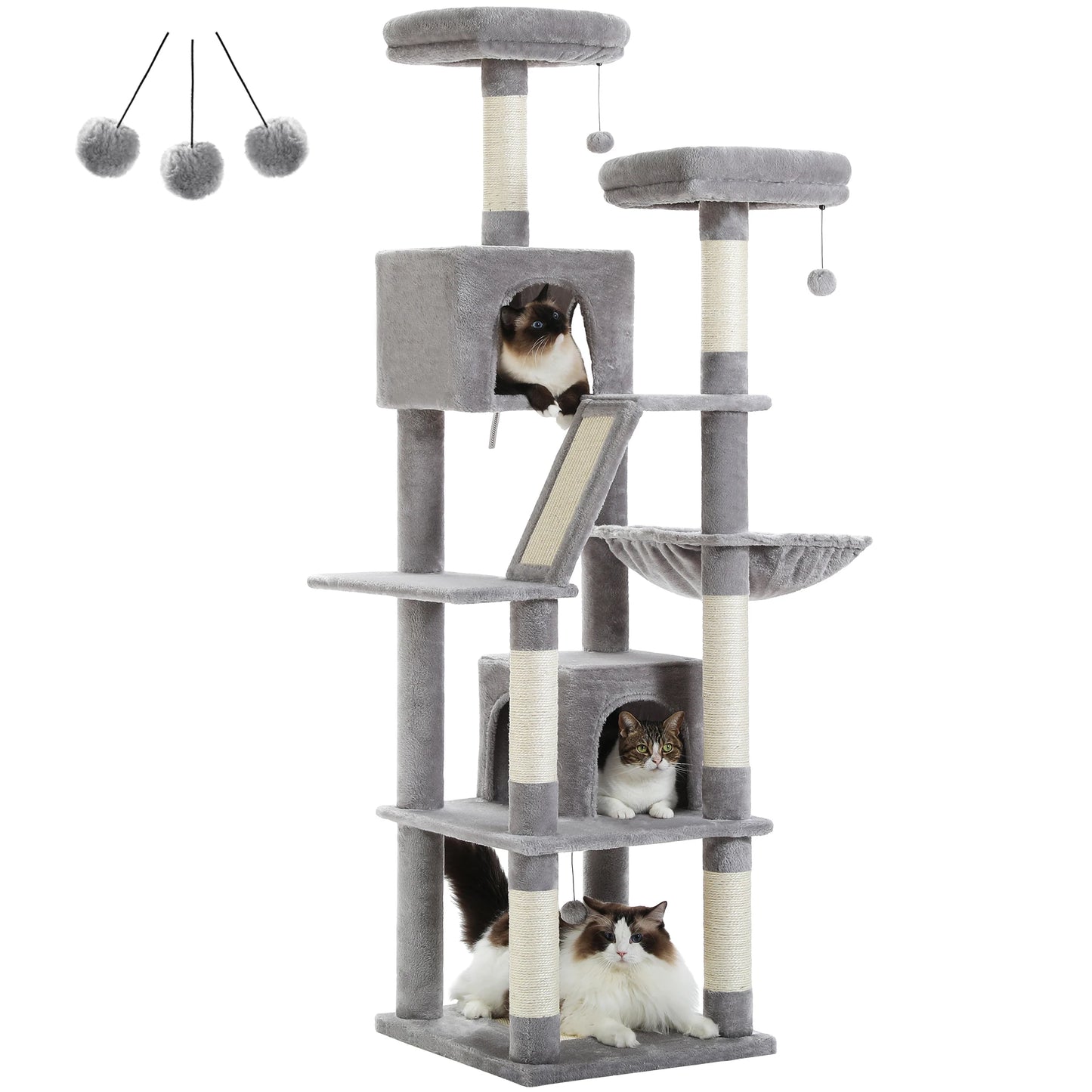Mehrstöckiger Luxus Kletterturm für Hauskatzen