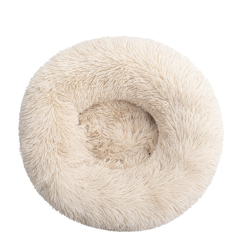 Kuschelbett in Donut Form aus Plüsch