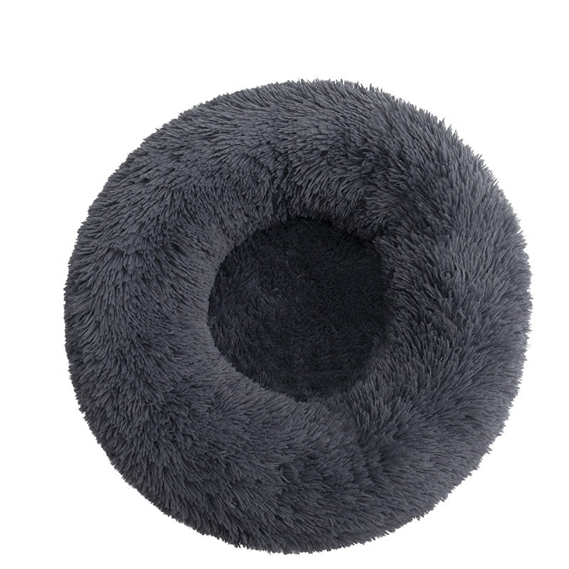 Kuschelbett in Donut Form aus Plüsch