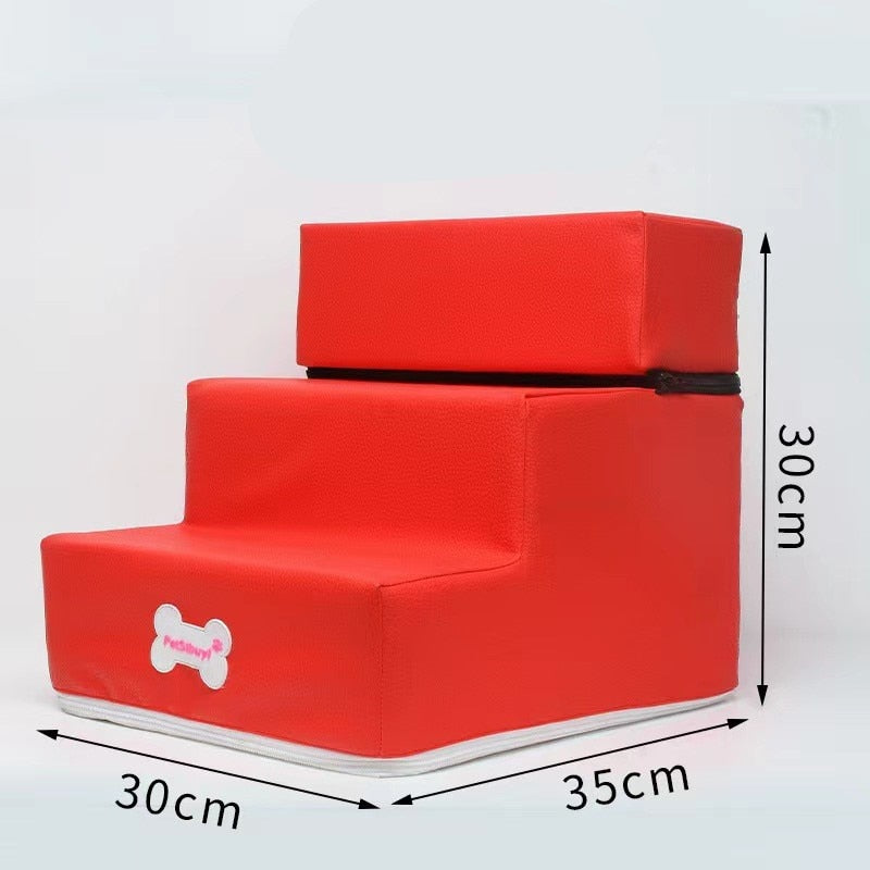 Hunde-Klettertreppe mit Bezug aus PU